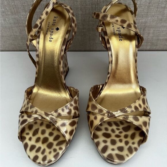 Kate Spade Vero-Ocelot Giraffe Print Wedges - Picture 4 of 15